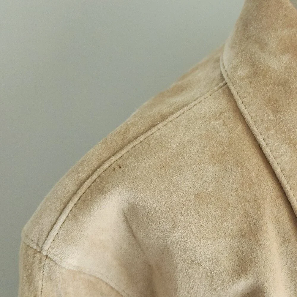 Vintage Valerie Stevens Suede Tan Jacket Size: 1X - Picture 7 of 16